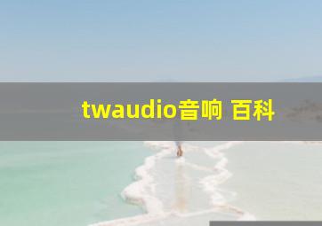 twaudio音响 百科